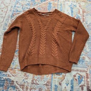Cable Knit Rust Sweater